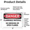 Signmission Flammable Material No Smoking Or Open Flames Danger Sign, Vinyl Decal, 7in W x 5in L, 2PK OS-2PACK-DS-D-57-L-19370 - alternate 4